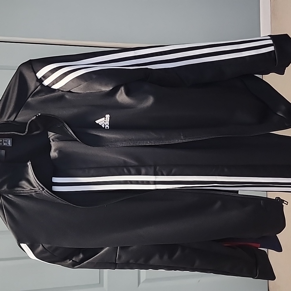Black Adidas Track Suit Jacket & Pants